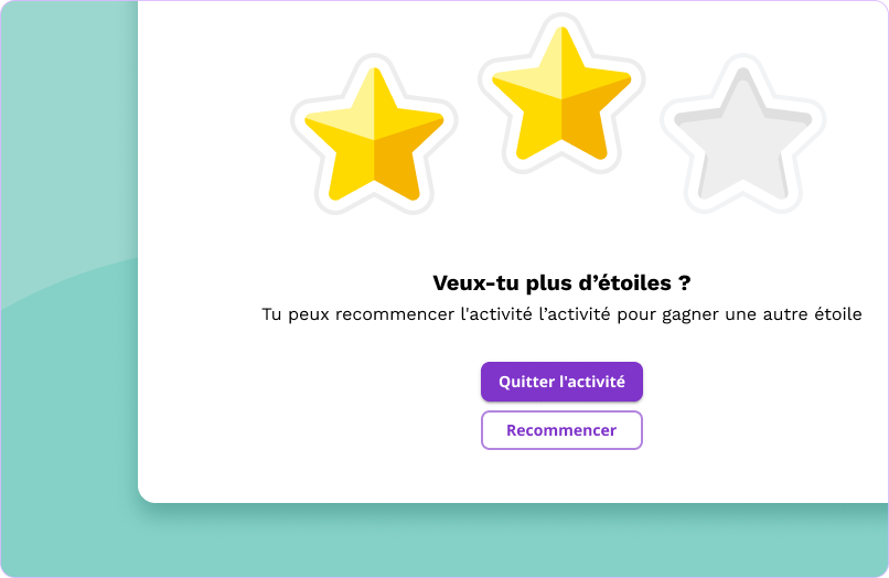 2 étoiles reçues