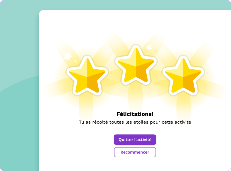 3 étoiles reçues