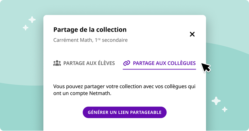 Nouvelle fenêtre de partage